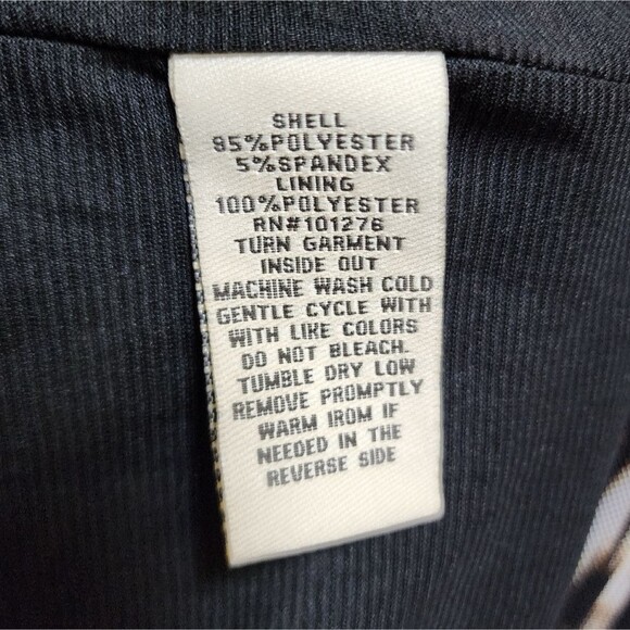 ECI Dress Size Large Animal Print Maxi Blouson Stretch Waist Sheer Lined Flowy - Picture 11 of 11